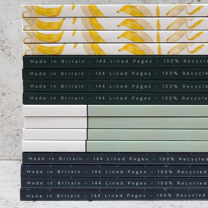 Banana A5 Notebook by Corinne Alexander. Made in the UK