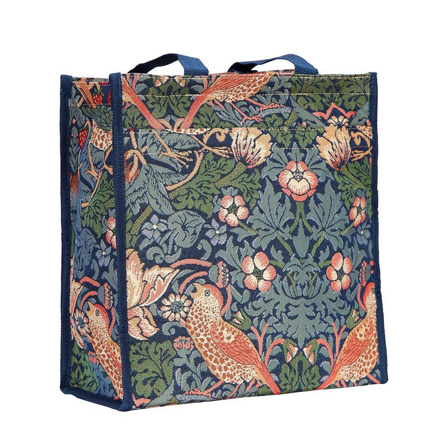 William Morris Strawberry Thief Blue Shopper Bag.