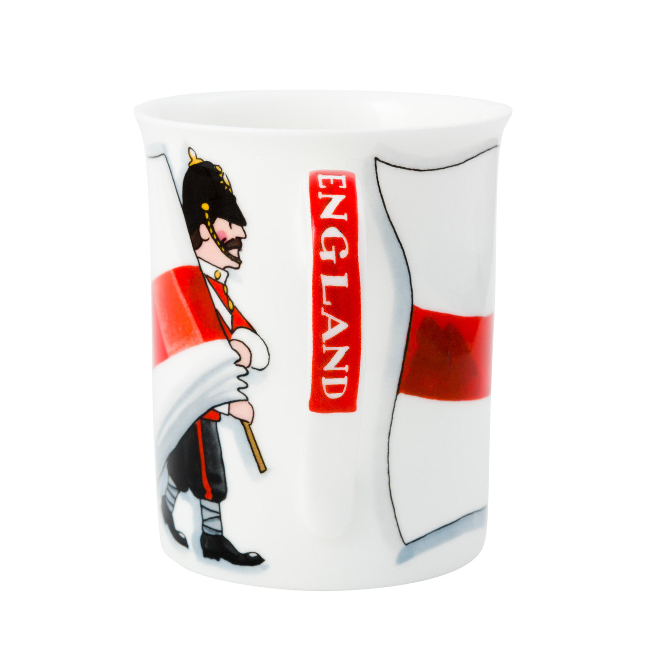 Alison Gardiner Bone China St. George's Flag mug boxed.
