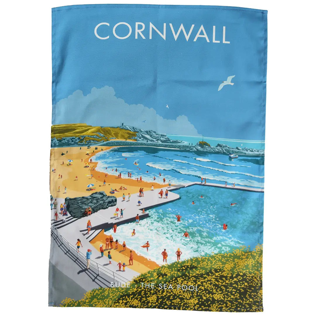 Cornwall - Bude Sea Pool Tea Towel