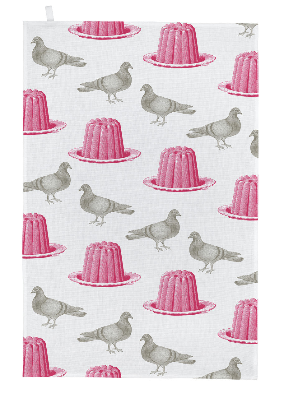 Pigeon and Jelly Tea Towel by Thornback & Peel
