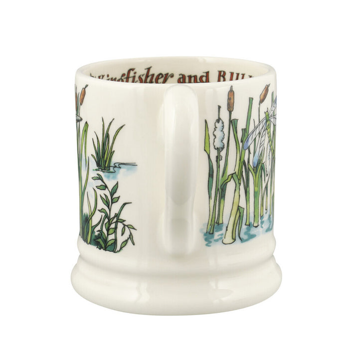 Emma Bridgewater Kingfisher and Bulrush Half Pint Mug. 