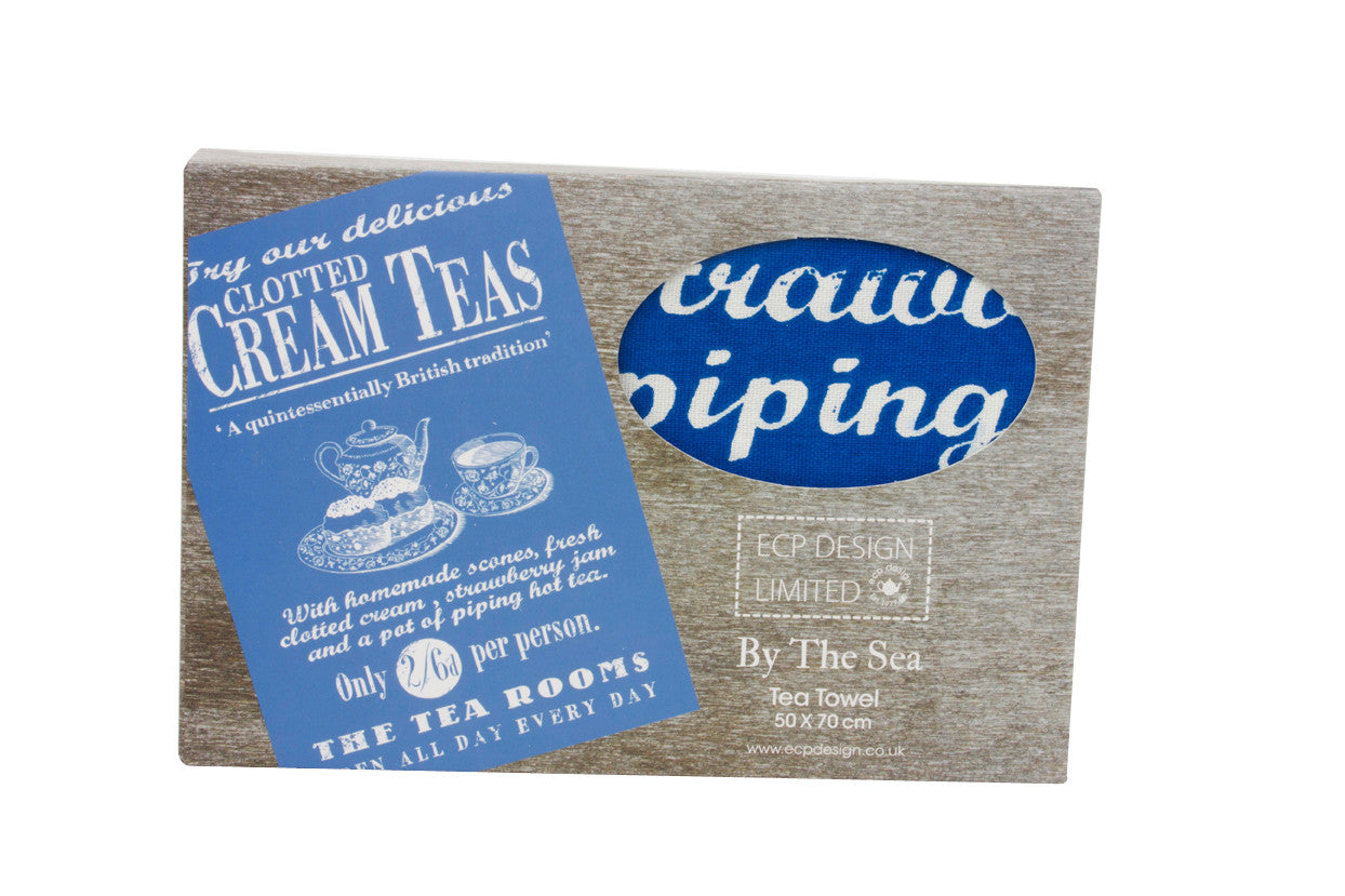 Martin Wiscombe Cream tea by The Sea Tea Towel