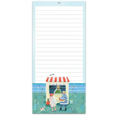 Fish & Chips Lined Magnetic Pad by Claire Henley for Emma Ball.