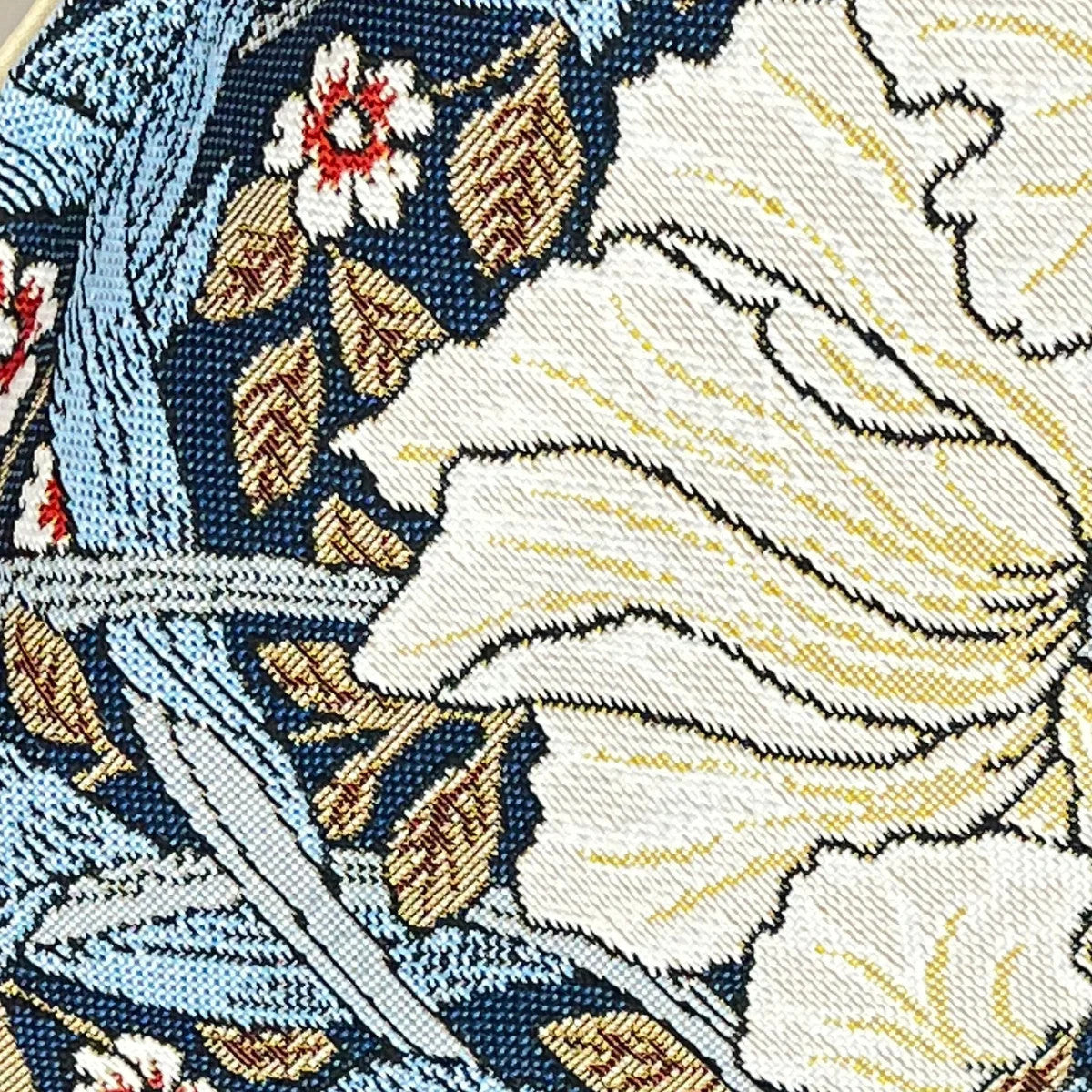 William Morris Pimpernel and Thyme Blue Pillow