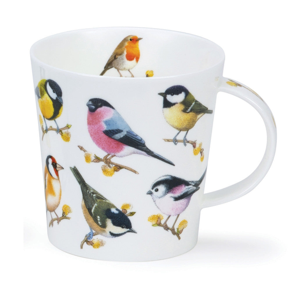 Bone China Dunoon Cairngorm Songbirds Mug - Willow. Handmade in England