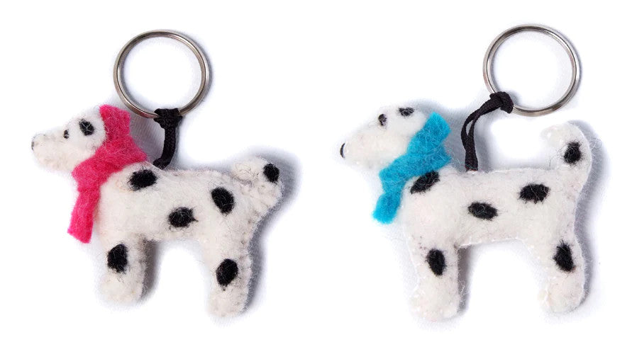 Pogo the Dalmatian Key Ring - Pink