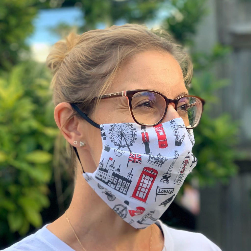 Big Smoke Pleated Fabric Face Mask from Victoria Eggs.