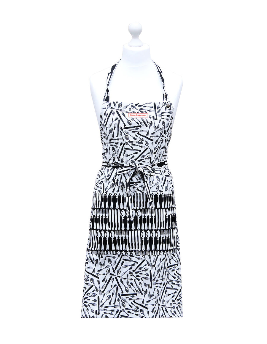 Black Toast Knives & Forks Apron by Emma Bridgewater