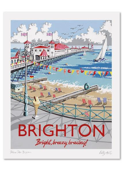 Kelly Hall Brighton Pier Print. Printed in England.