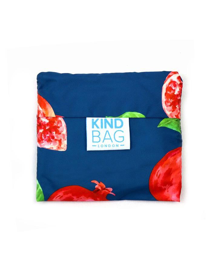 Pomegranate Medium Reusable Bag made form 100% recycled plastic bottles from Kind Bag London.