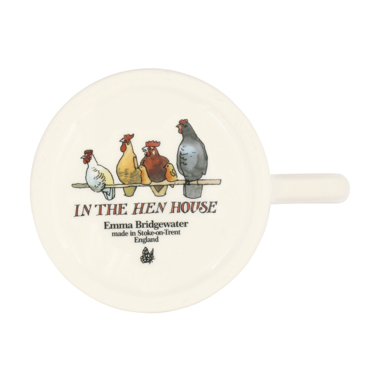 Emma Bridgewater In The Hen House Half Pint Mug. Handmade in England.
