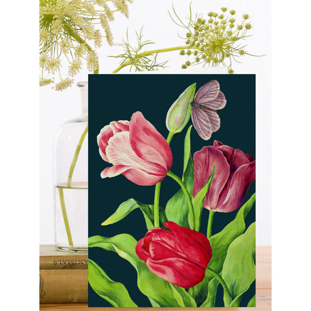 Midnight Tulips Card by Madame Treacle.