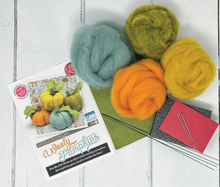 Woolly Pumpkins Felting Kit from The Crafty Kit Co. Made in Scotland