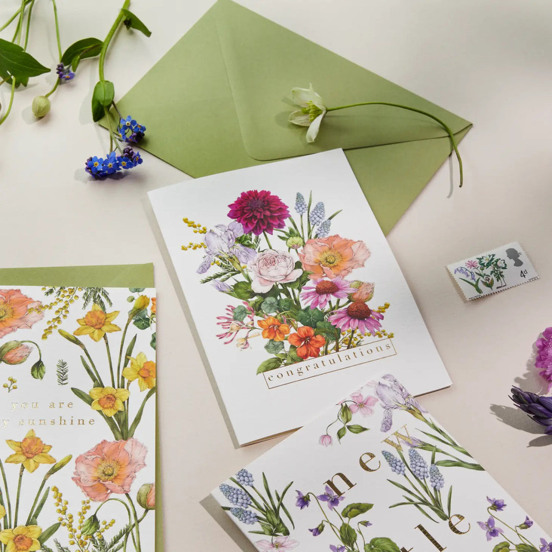 Bountiful Blooms "Congratulations" Greeting  Card
