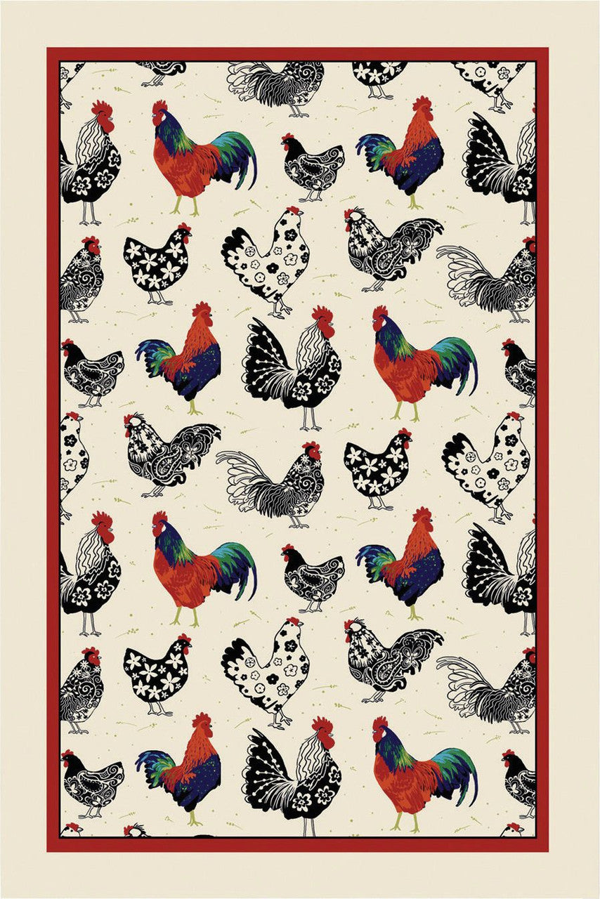 Rooster 100% Cotton tea towel by Ulster Weavers.