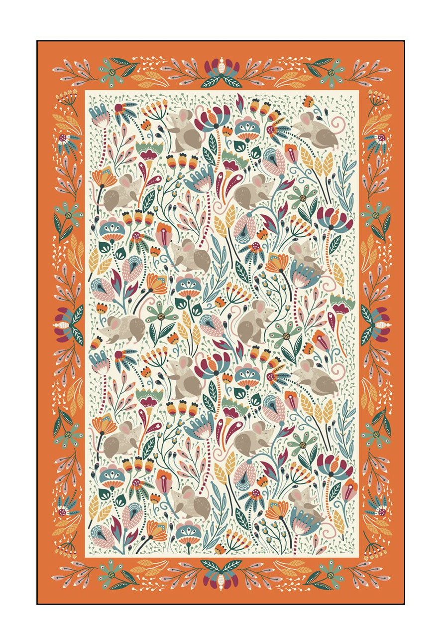 Field Mice 100% Cotton tea towel by Ulster Weavers.