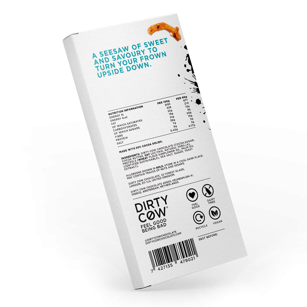 Salty Susan Plant Based Chocolate Bar 80g by Dirty Cow