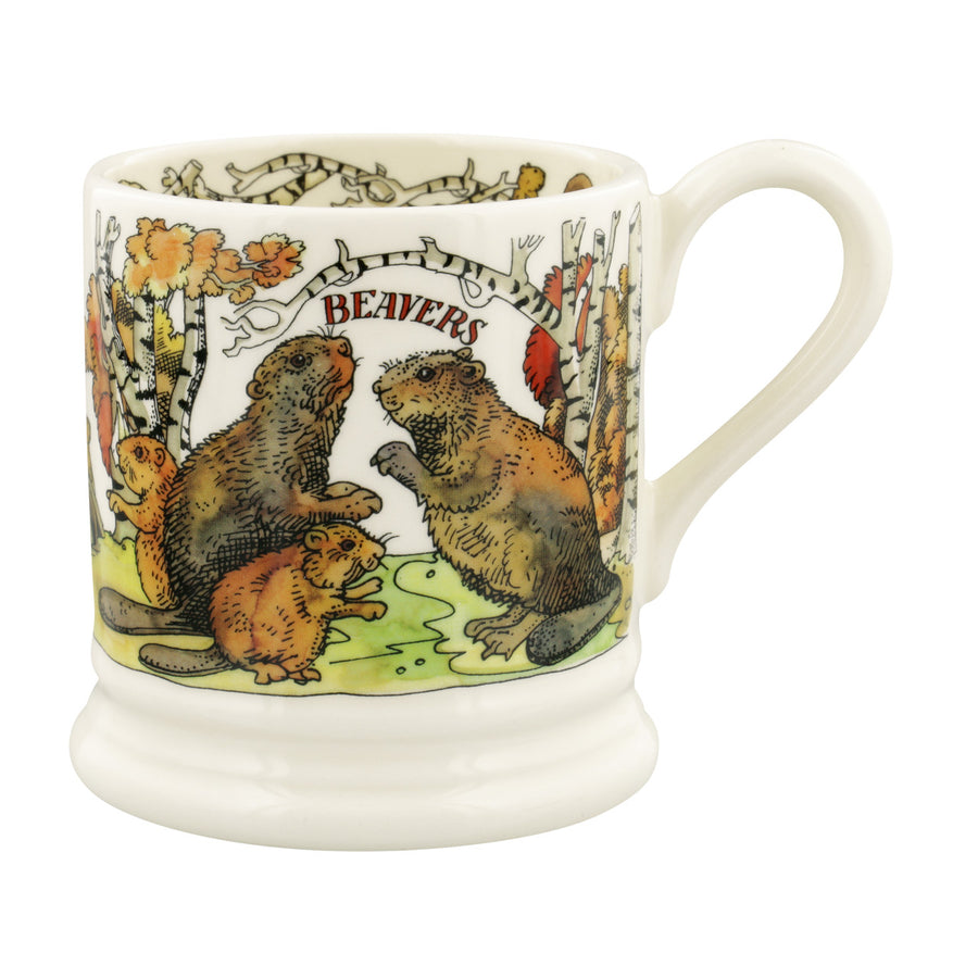 Emma Bridgewater Beavers Half Pint Mug. 