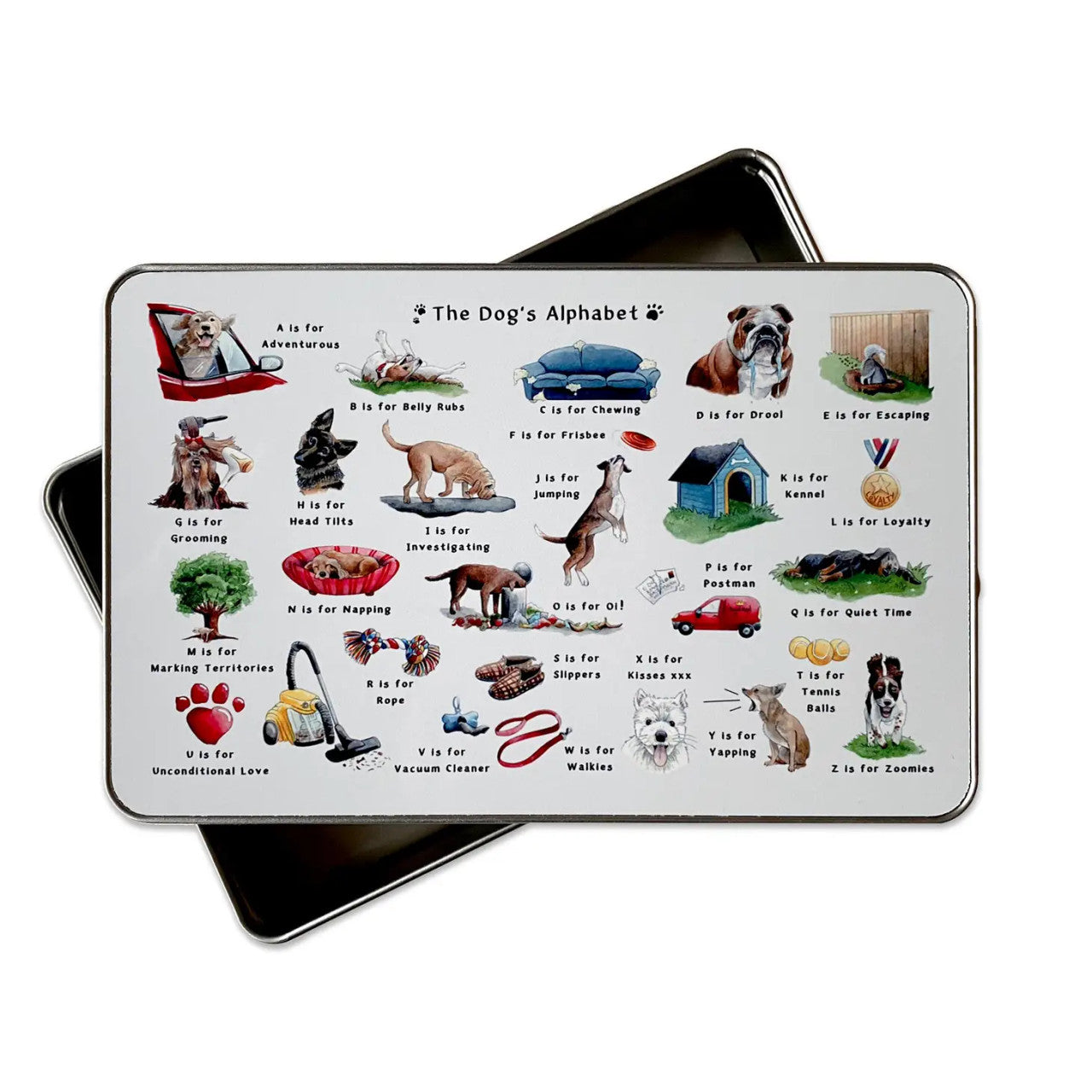 The Dog's Alphabet Storage Tin