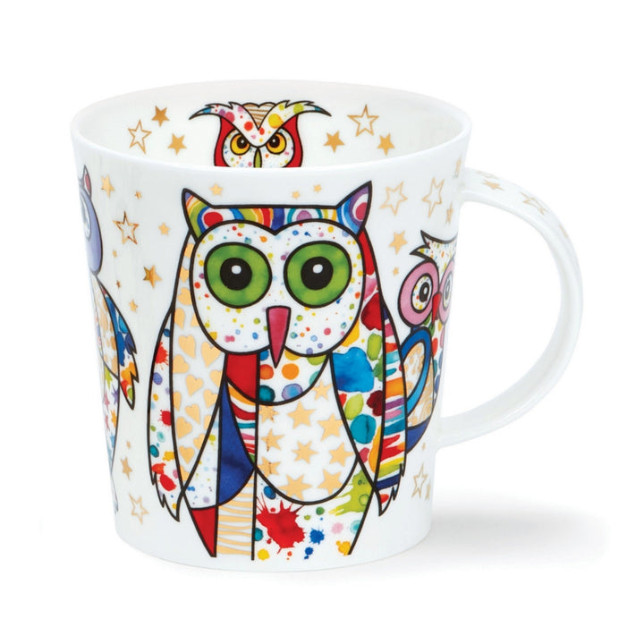 Dunoon Lomond Blingers bone china mug - Owl. Made in England.