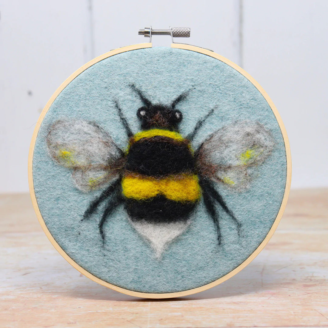Bee in a Hoop Needle Felting Kit from The Crafty Kit Co. Made in Scotland