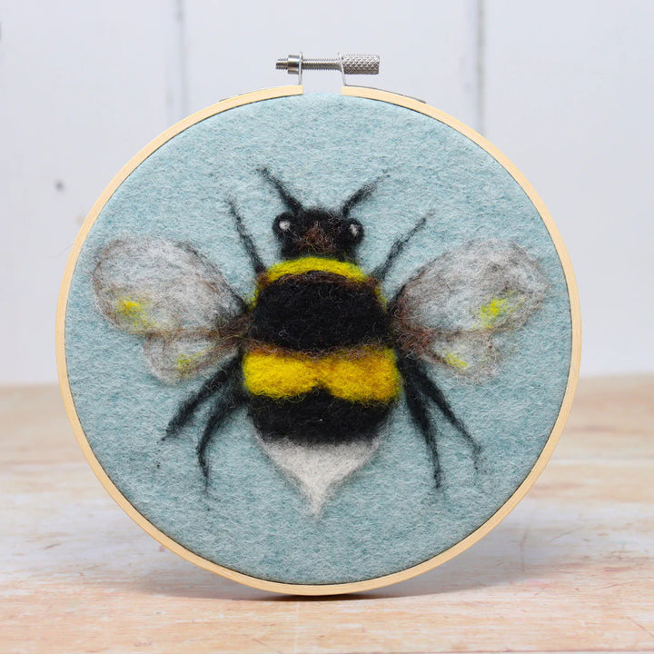 Bee in a Hoop Needle Felting Kit from The Crafty Kit Co. Made in Scotland
