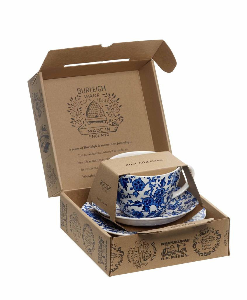 Blue Arden Breakfast Cup and Saucer 3 PC Boxed Set