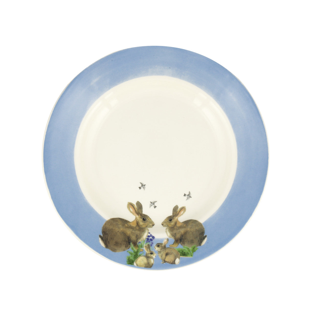 Emma Bridgewater Rabbit & Kits 8 1/2 inch plate. Handmade in England.