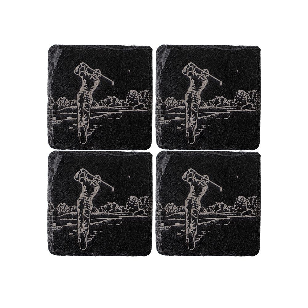 Golf - Set of 4 Slate Coasters