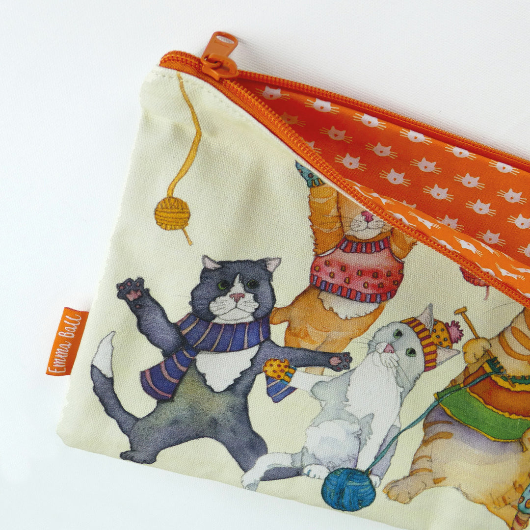 Kittens in Mittens Long Project Bag from Emma Ball,