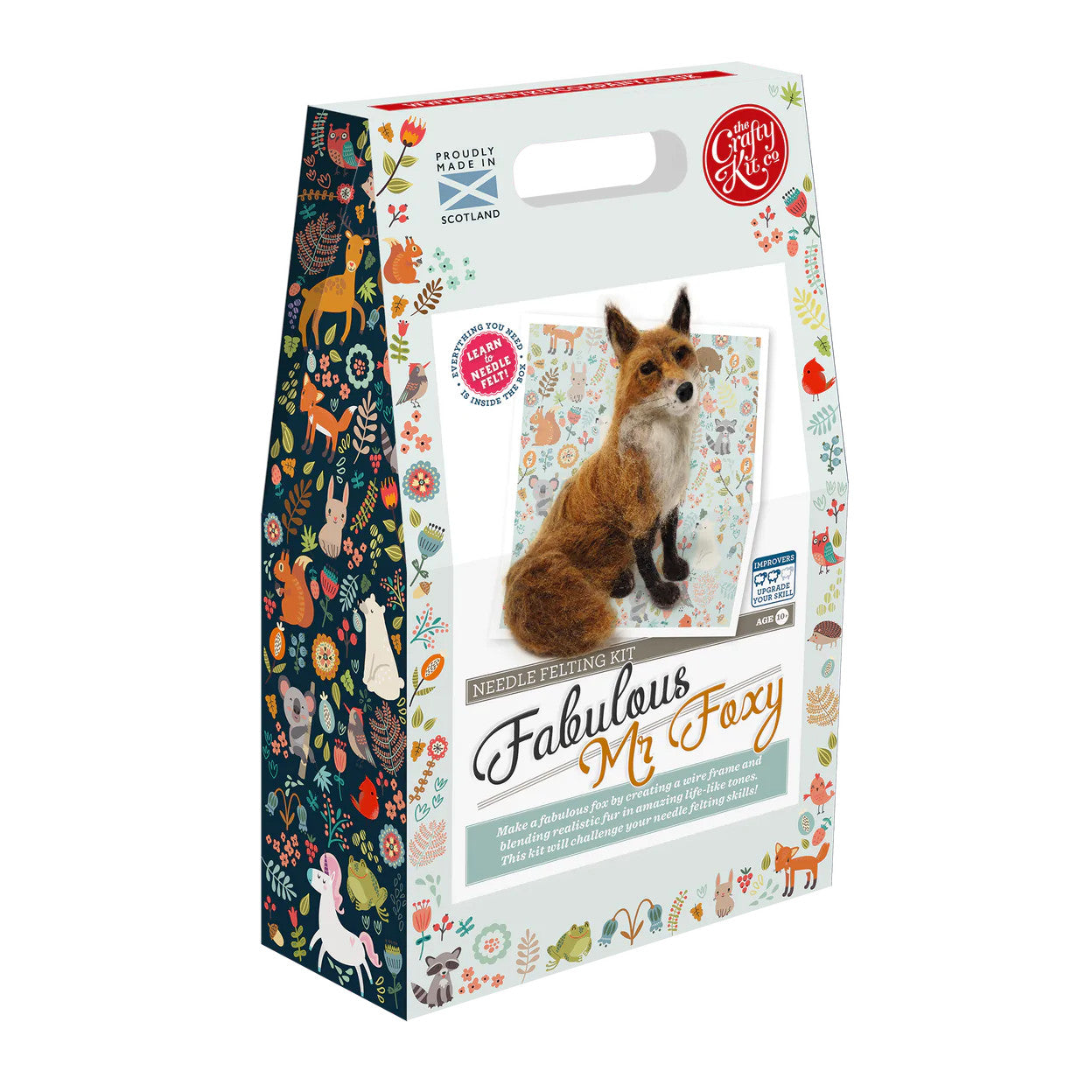 Fabulous Mr Foxy Needle Felting Kit from The Crafty Kit Co. Made in Scotland