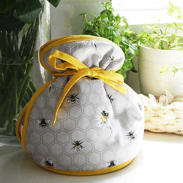 Bee Happy Muff Tea Cosy by Samuel Lamont.