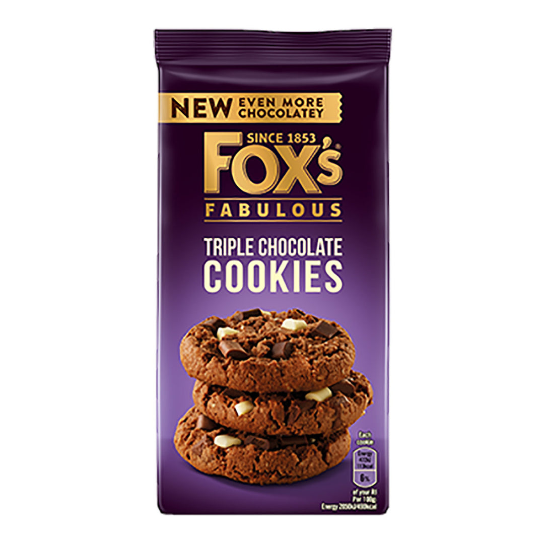 Fox's Fabulous Triple Chocolate Cookies.