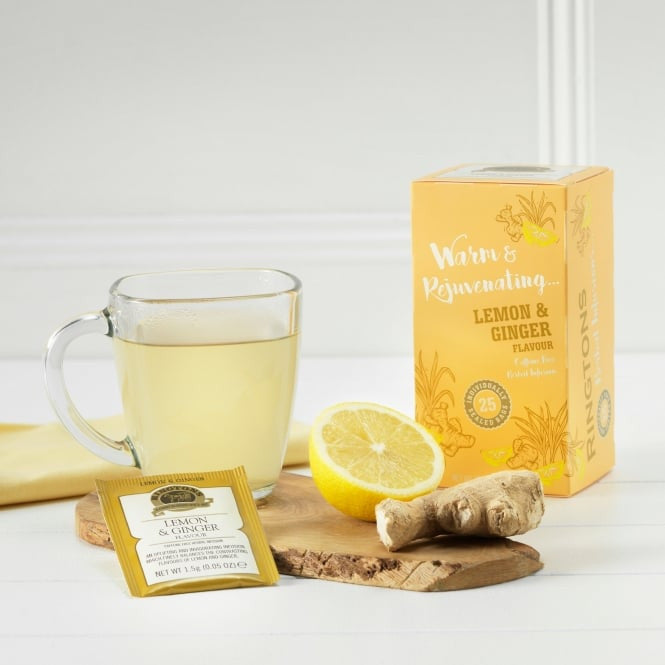 Ringtons Lemon & Ginger Infusion Teabags, 25 ct.