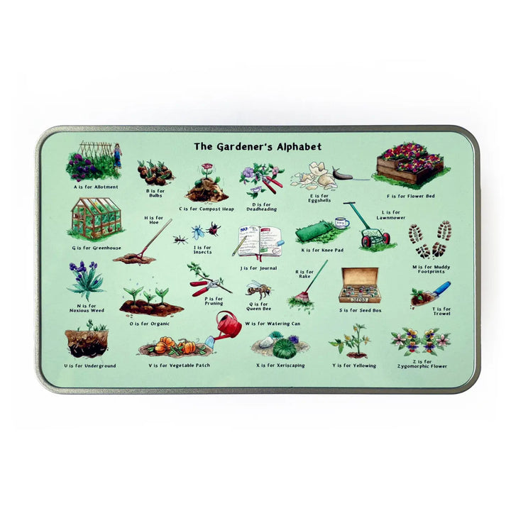 The Gardener's Alphabet Storage Tin