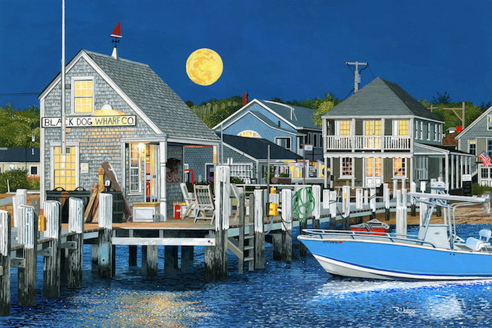 Moon Rising at Black Dog, Martha's Vineyard Jigsaw Puzzle by JHG Puzzles.