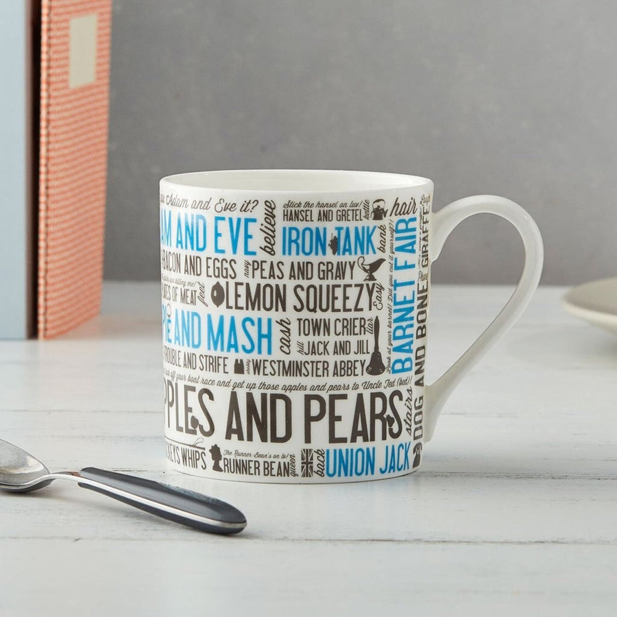 Cockney rhyming Slang Mug by Victoria Eggs.