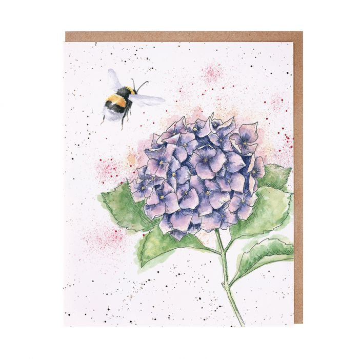'The Busy Bee' Blank Greetings Card by Hannah Dale for Wrendale Designs.
