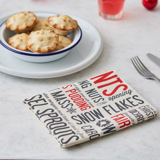 Festive Fun 100% cotton napkin from Victoria Eggs.