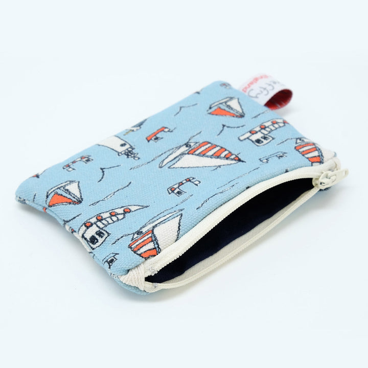 Seaside Flat Coin Purse by Poppy Treffry.