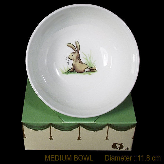 Bunny Looking small china bowl by artist Anita Jeram from Two Bad Mice