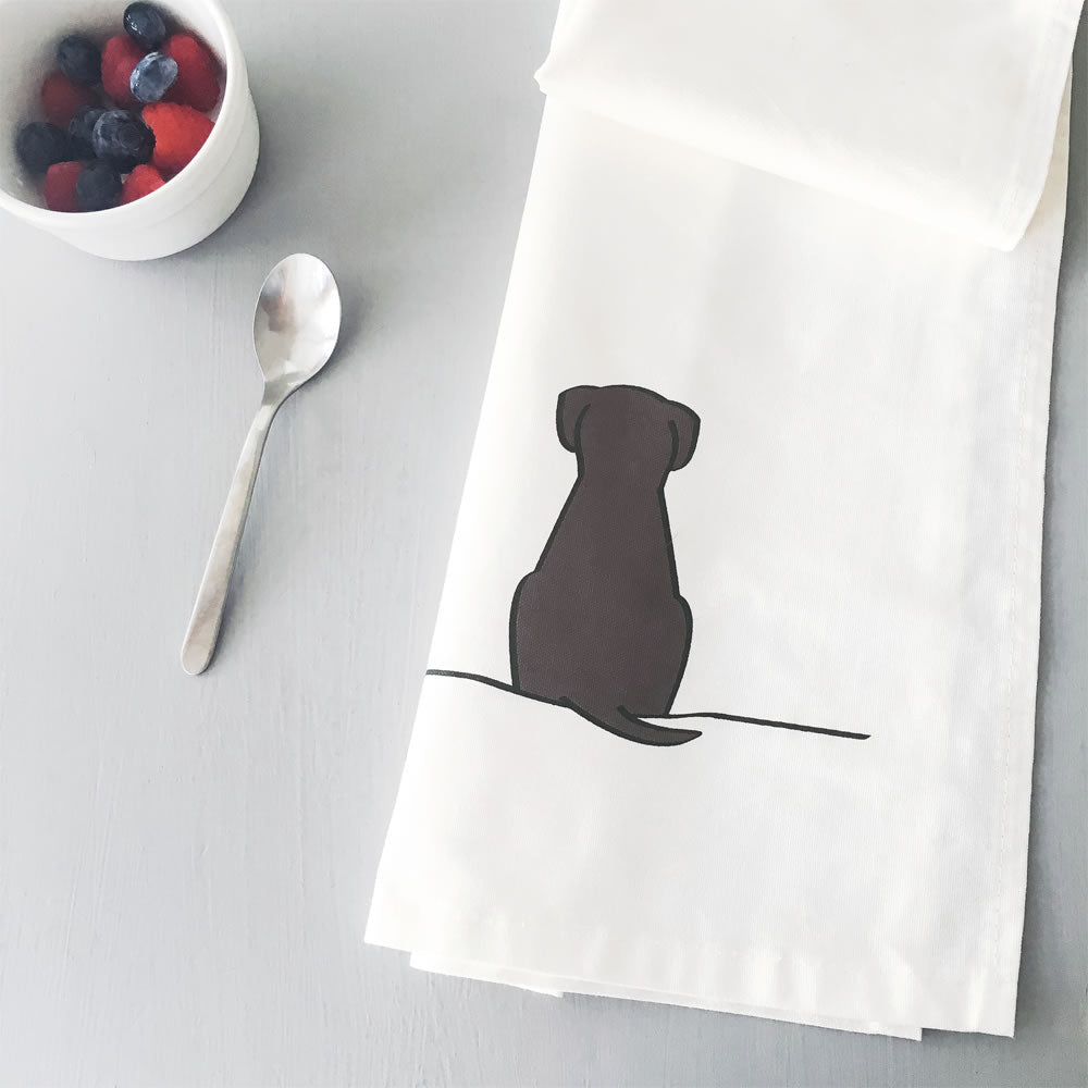 Sitting Dog Tea Towel by Jin Designs.