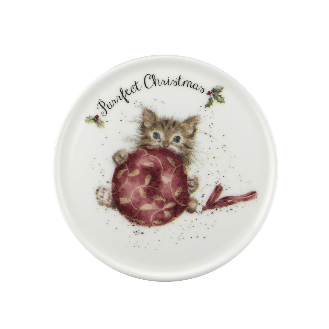 Purrfect Christmas Fine Bone China Mug & Coaster Set from Wrendale Designs and Portmeirion