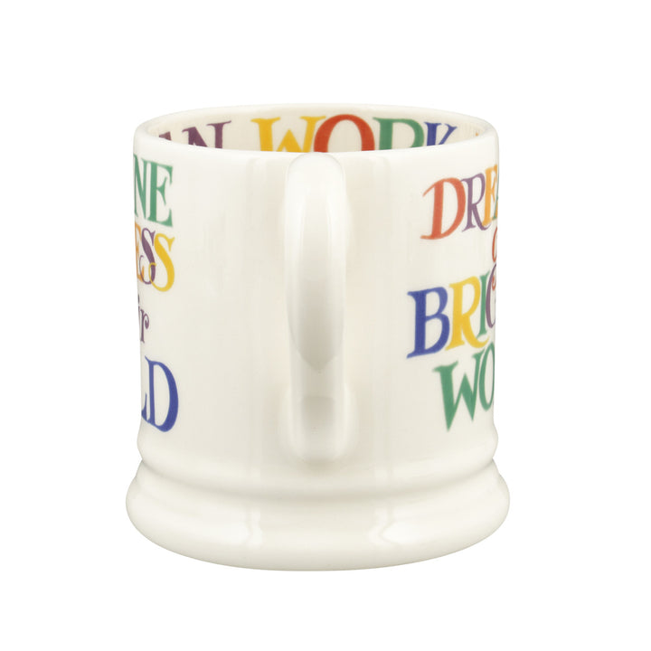 Emma Bridgewater Rainbow Toast Kindness & A Fair World Half Pint Mug