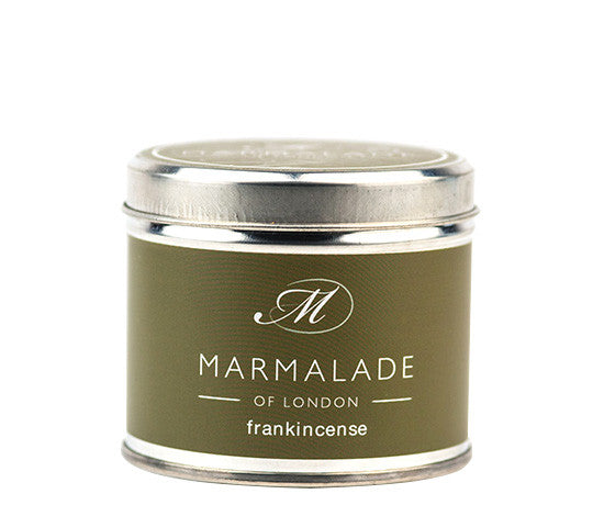 Frankincense medium tin candle from Marmalade of London.