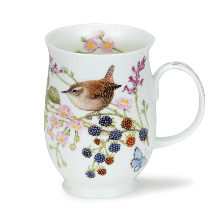  Dunoon Suffolk Hedgerow Birds Mug - Wren. Handmade in England.