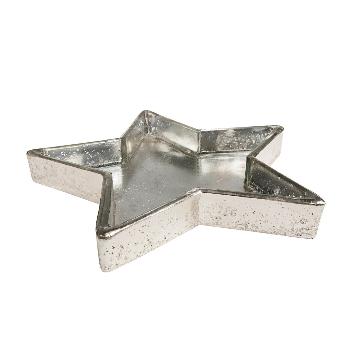 Sophie Allport glass star tray with an antiqued silver finish.