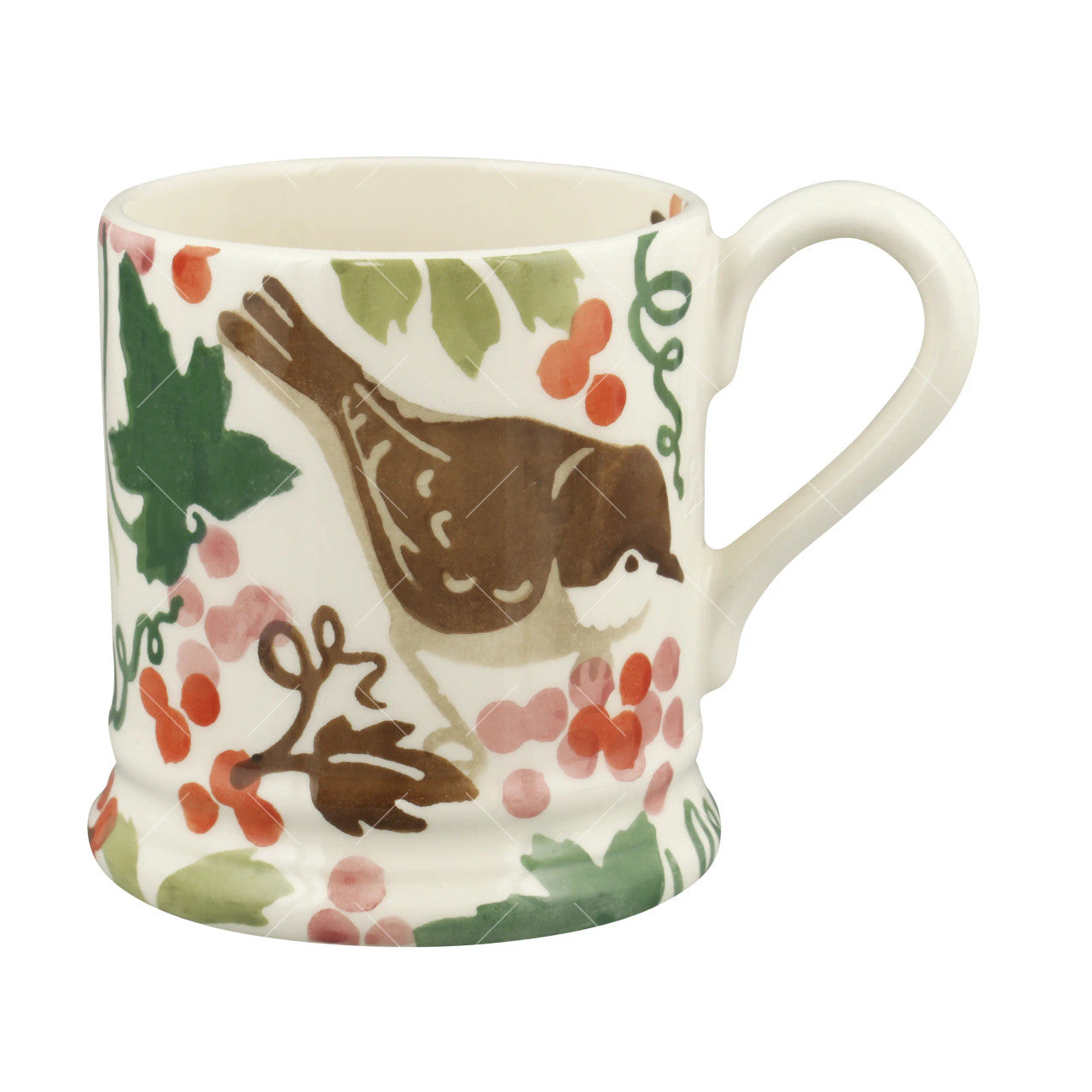 Emma Bridgewater White Bryony Half Pint Mug. 