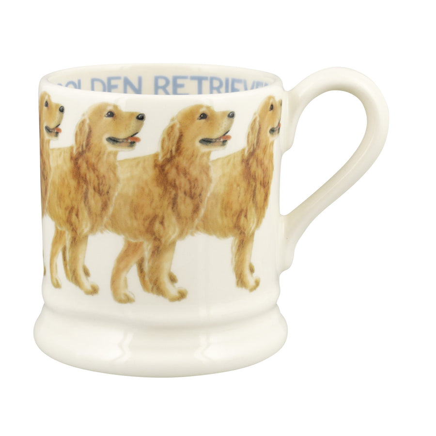 Emma Bridgewater Golden Retriever Half Pint Mug. Handmade in England.